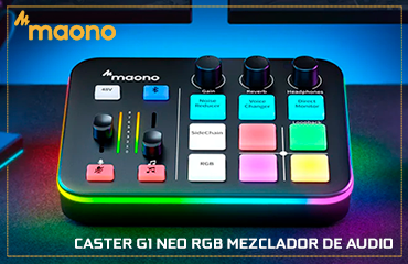 MAONO CASTER G1 NEO RGB BLACK MEZCLADOR DE AUDIO
